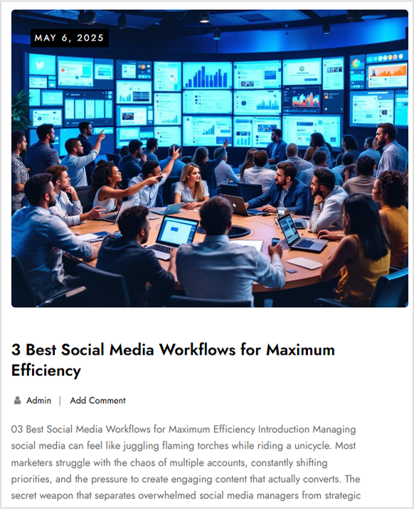 Draft published to website directly from Contentpen.