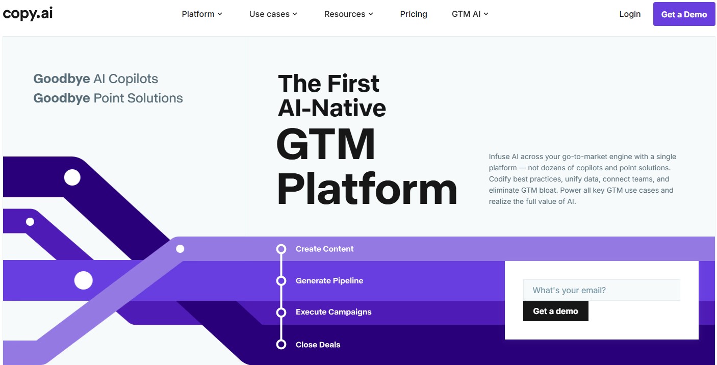 Copy.ai landing page
