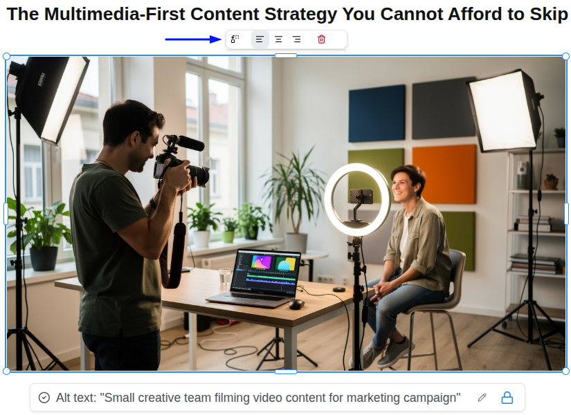 Replace image and visuals in Contentpen.ai.