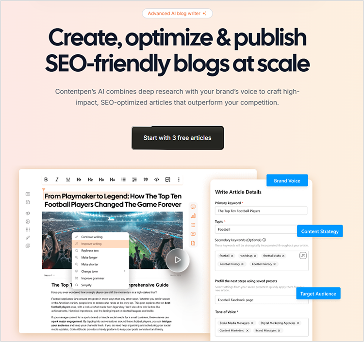 Contentpen - Ai blog writing tool