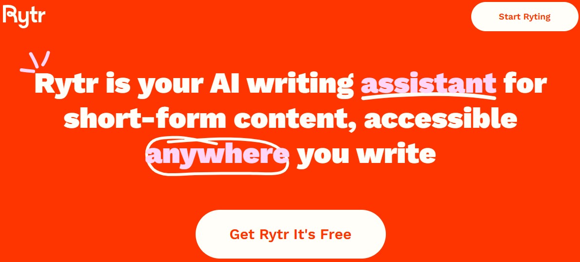 Ryter AI content generation