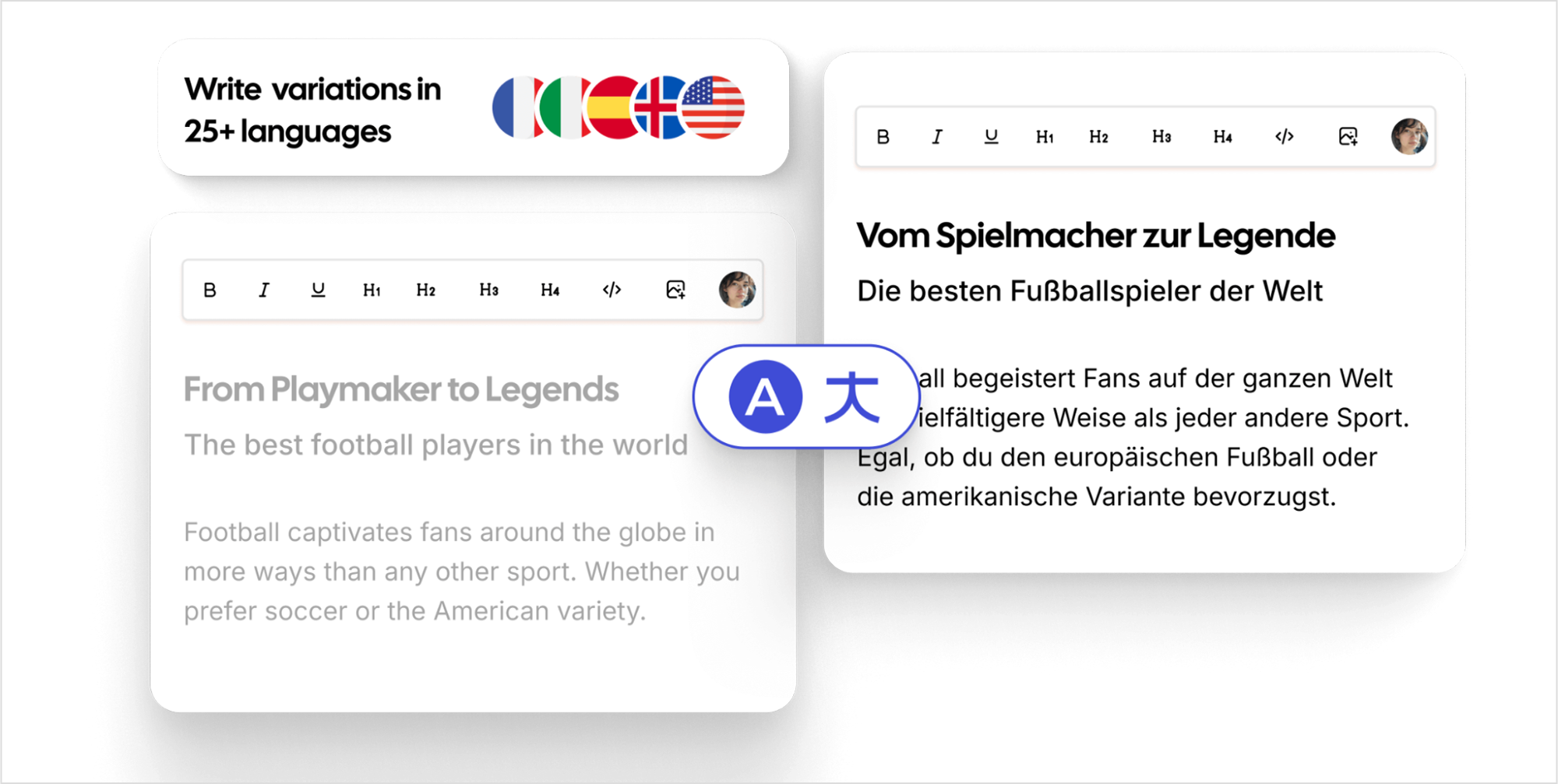 Multilingual content creation