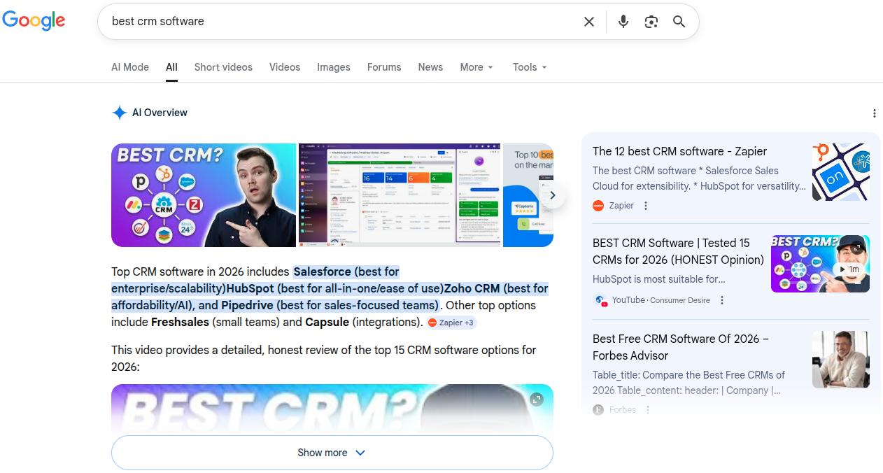 Commercial keyword example