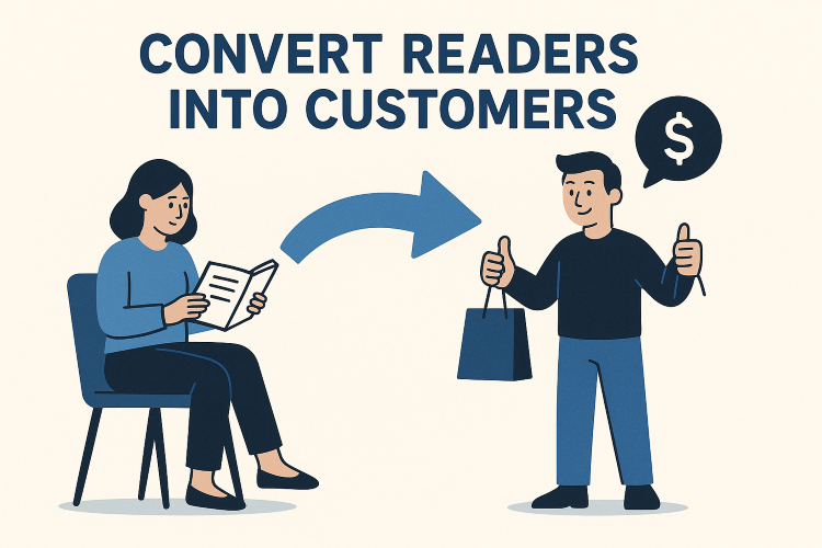 Convert readers into customers