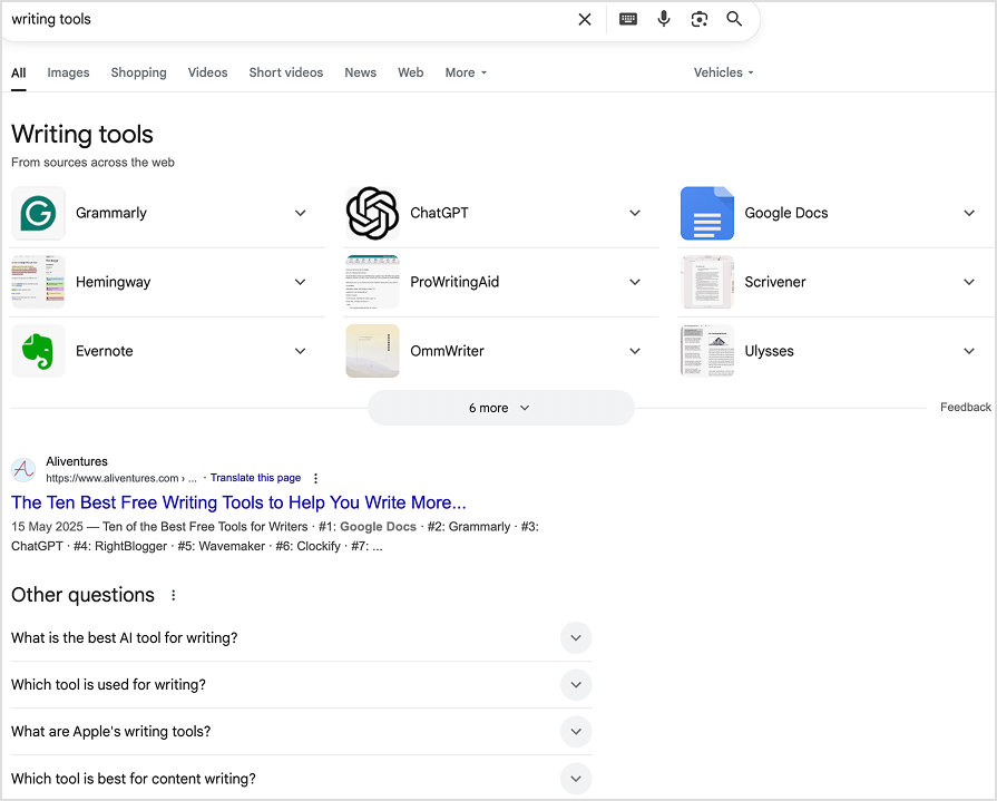 Non-branded keyword example