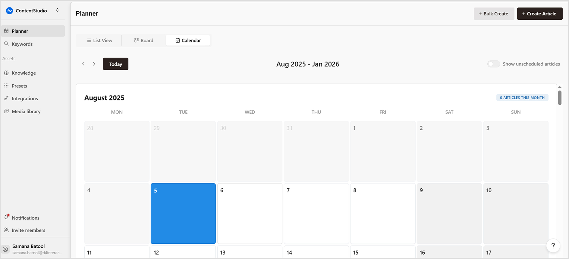 schedule your content