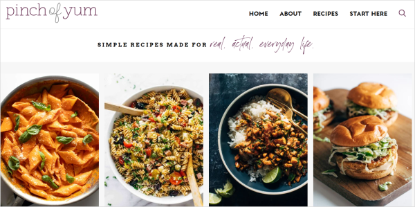 Pinch of Yum blog.