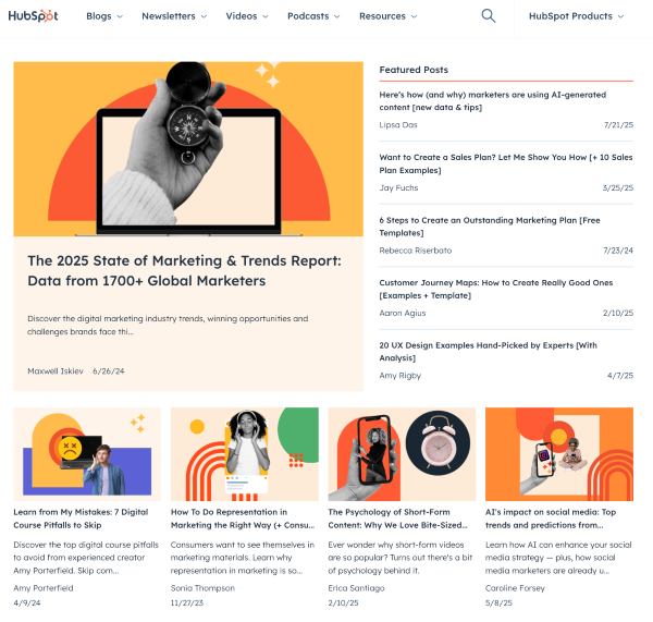 HubSpot's educational blog empire
