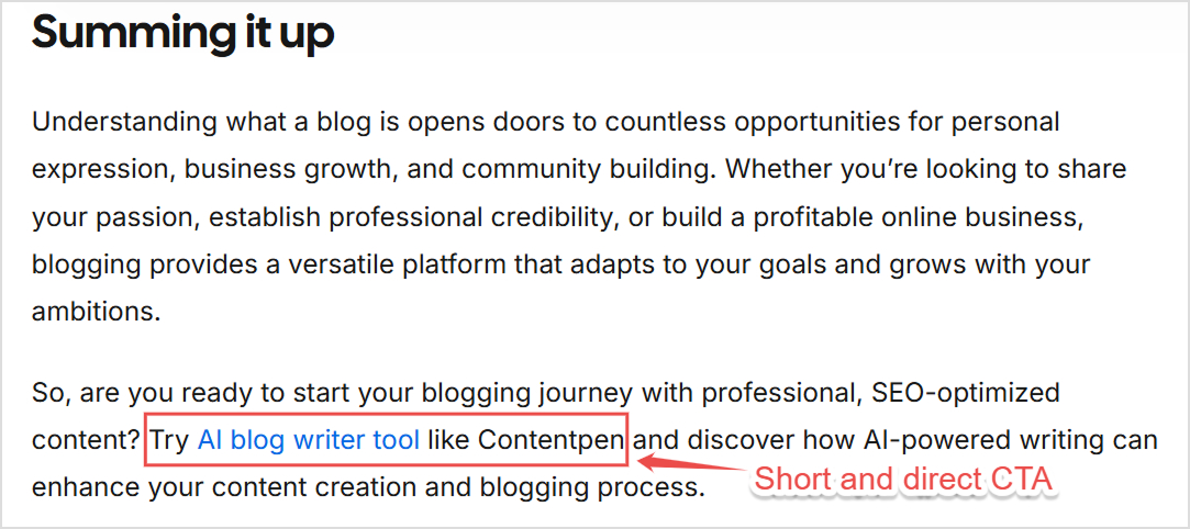 Blog CTA - contentpen
