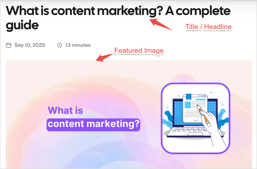 title or headline - contentpen