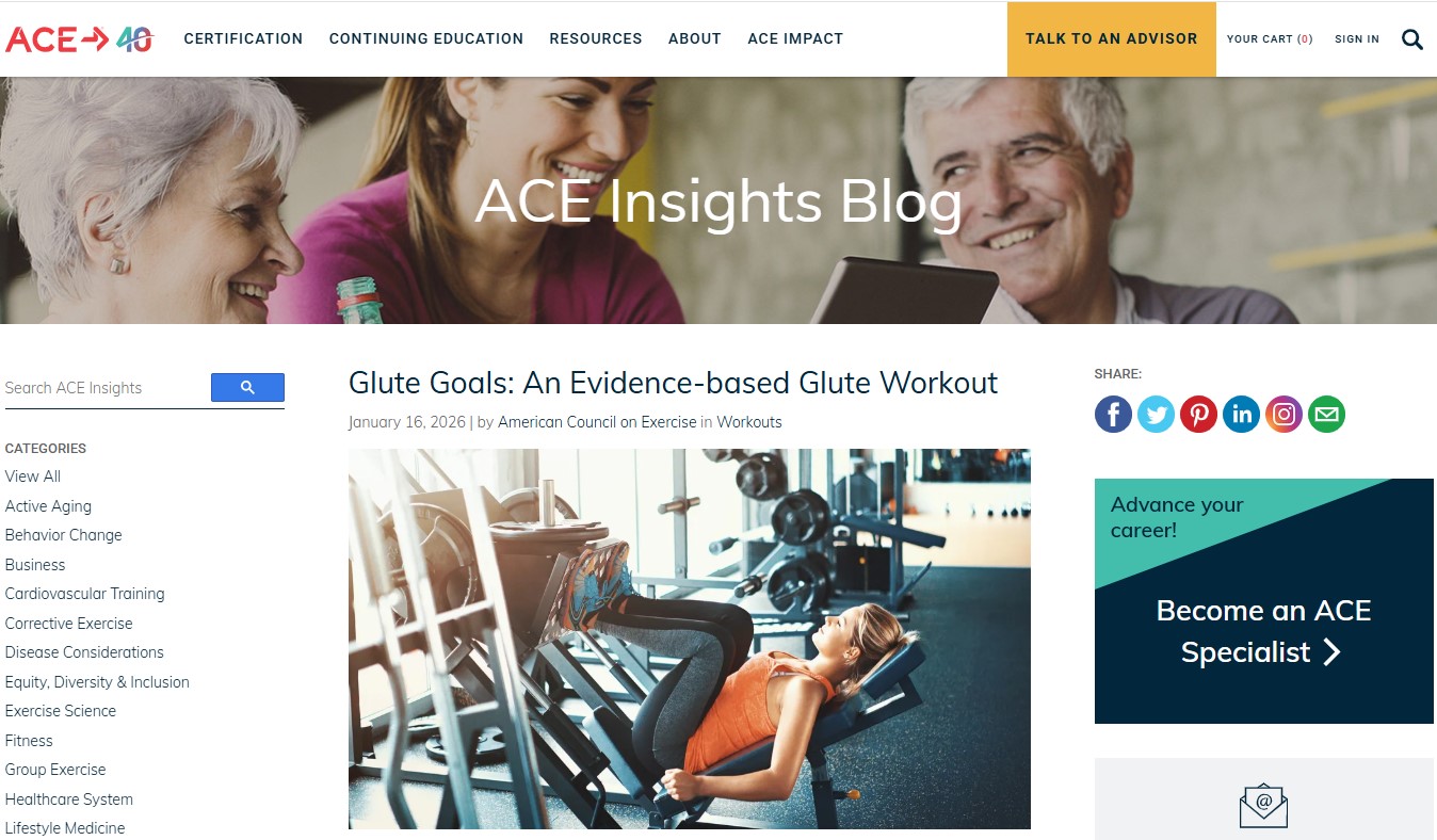 ACE Fitness blog