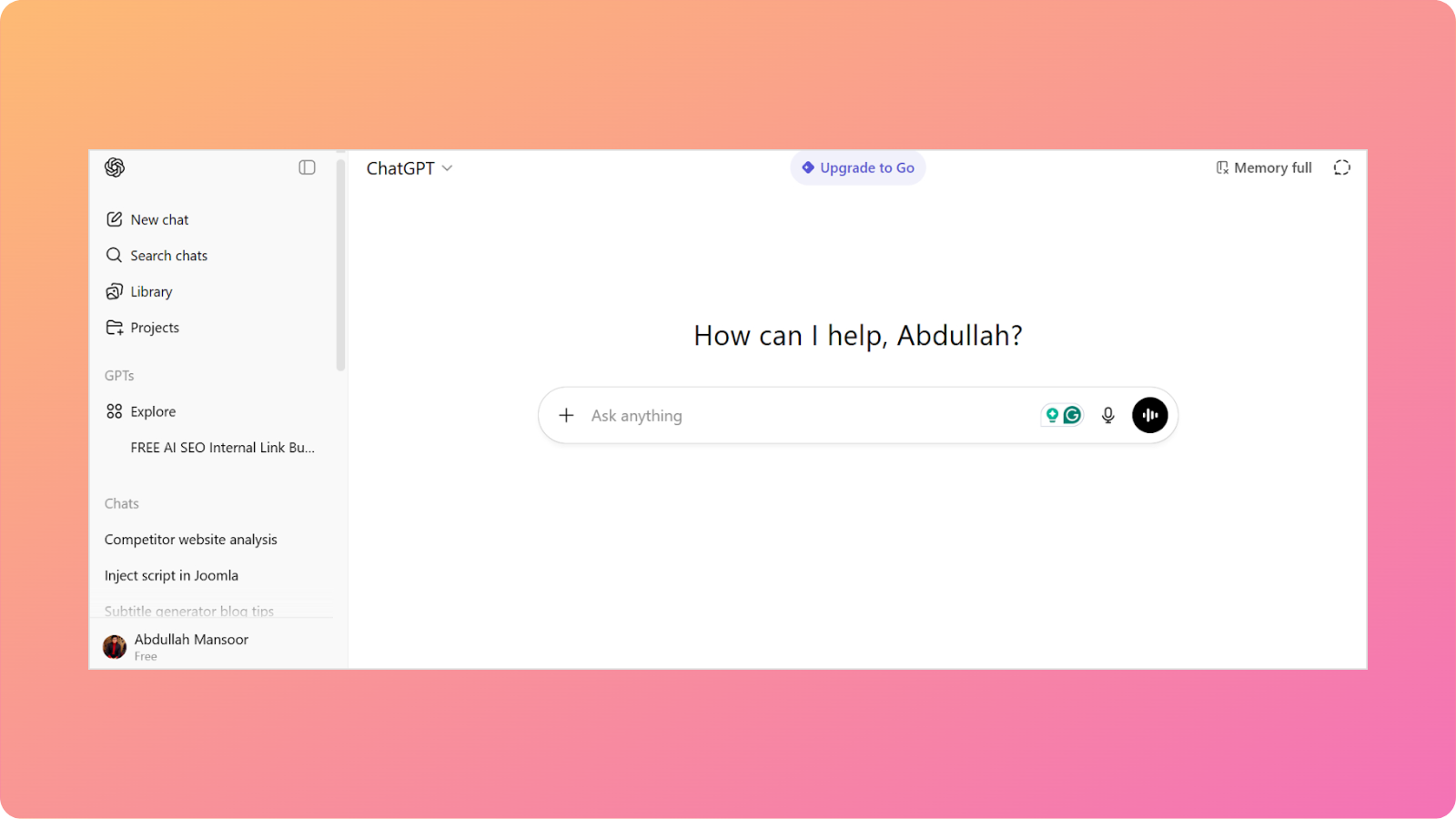 An image showing ChatGPT interface