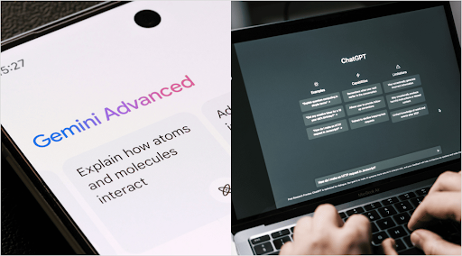 Gemini and ChatGPT image