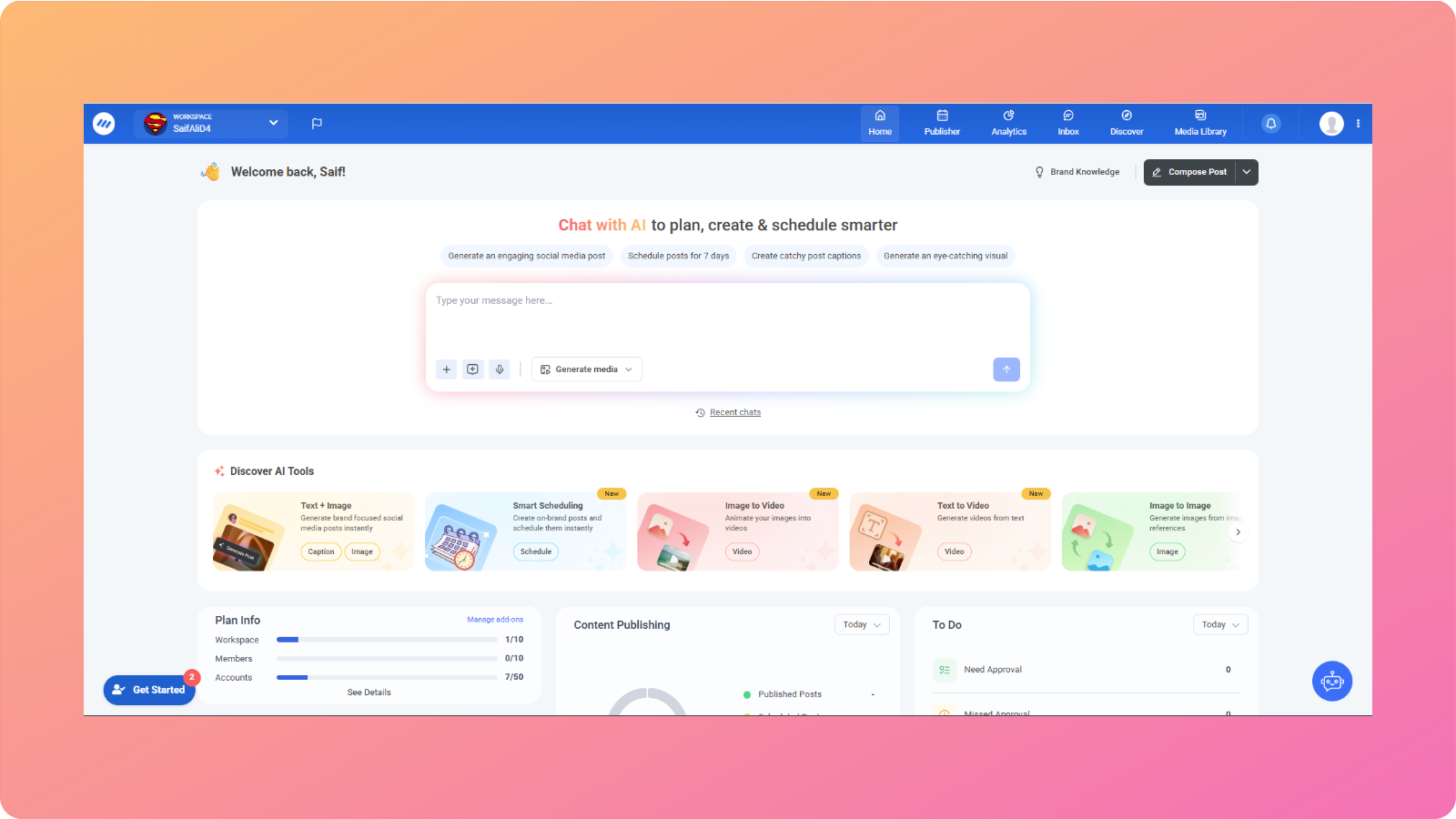 ContentStudio main interface