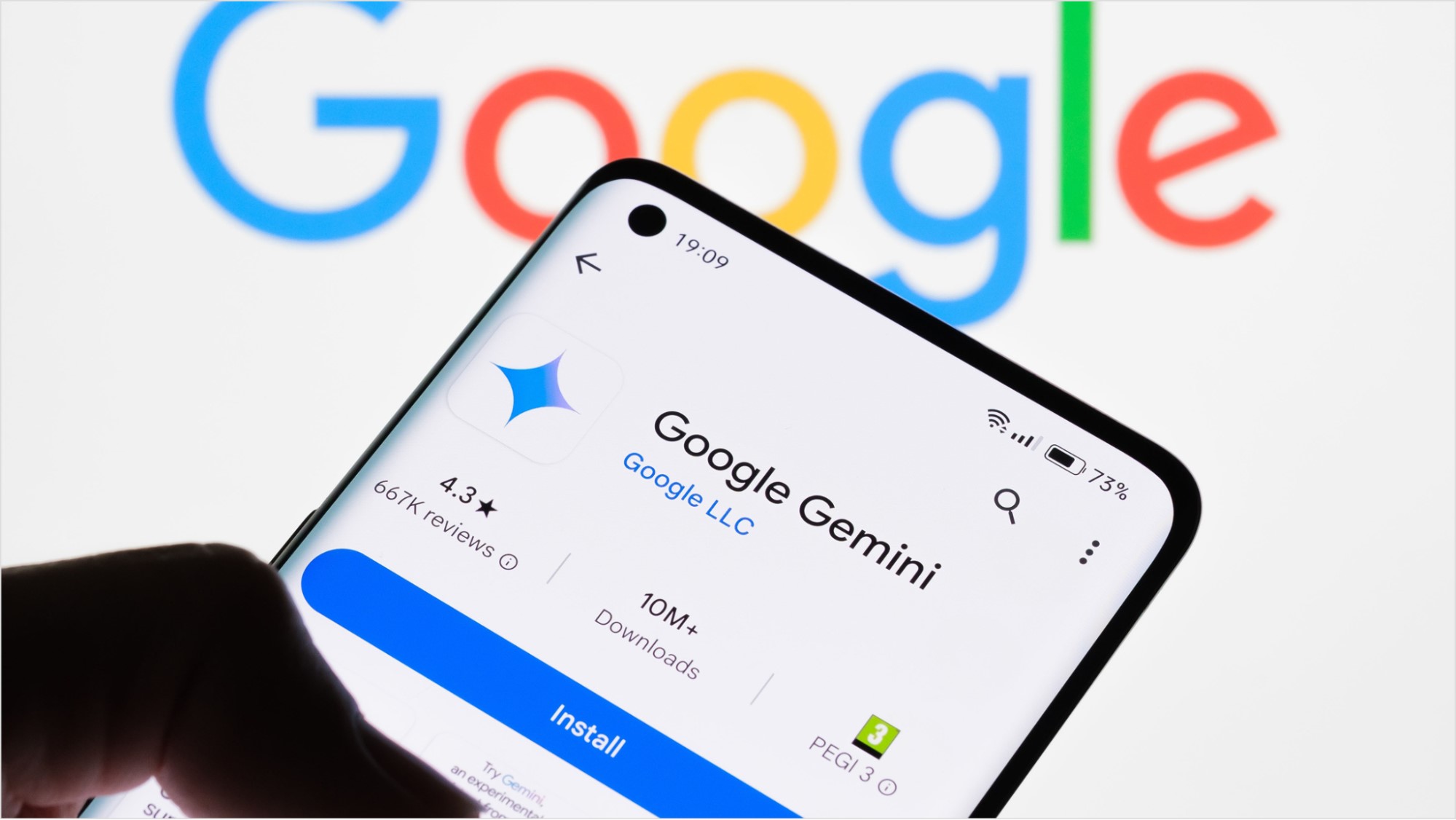 Gemini on a mobile phone