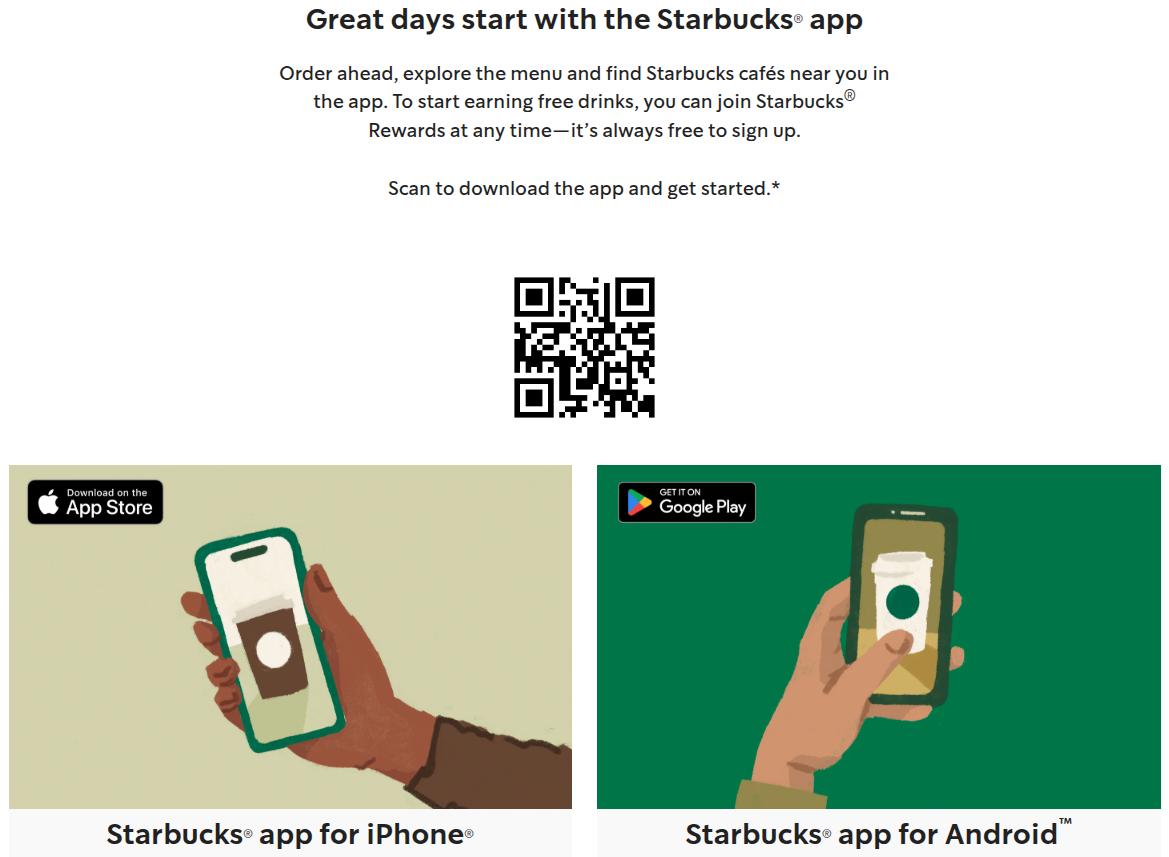 Starbucks' rewards mobile app.