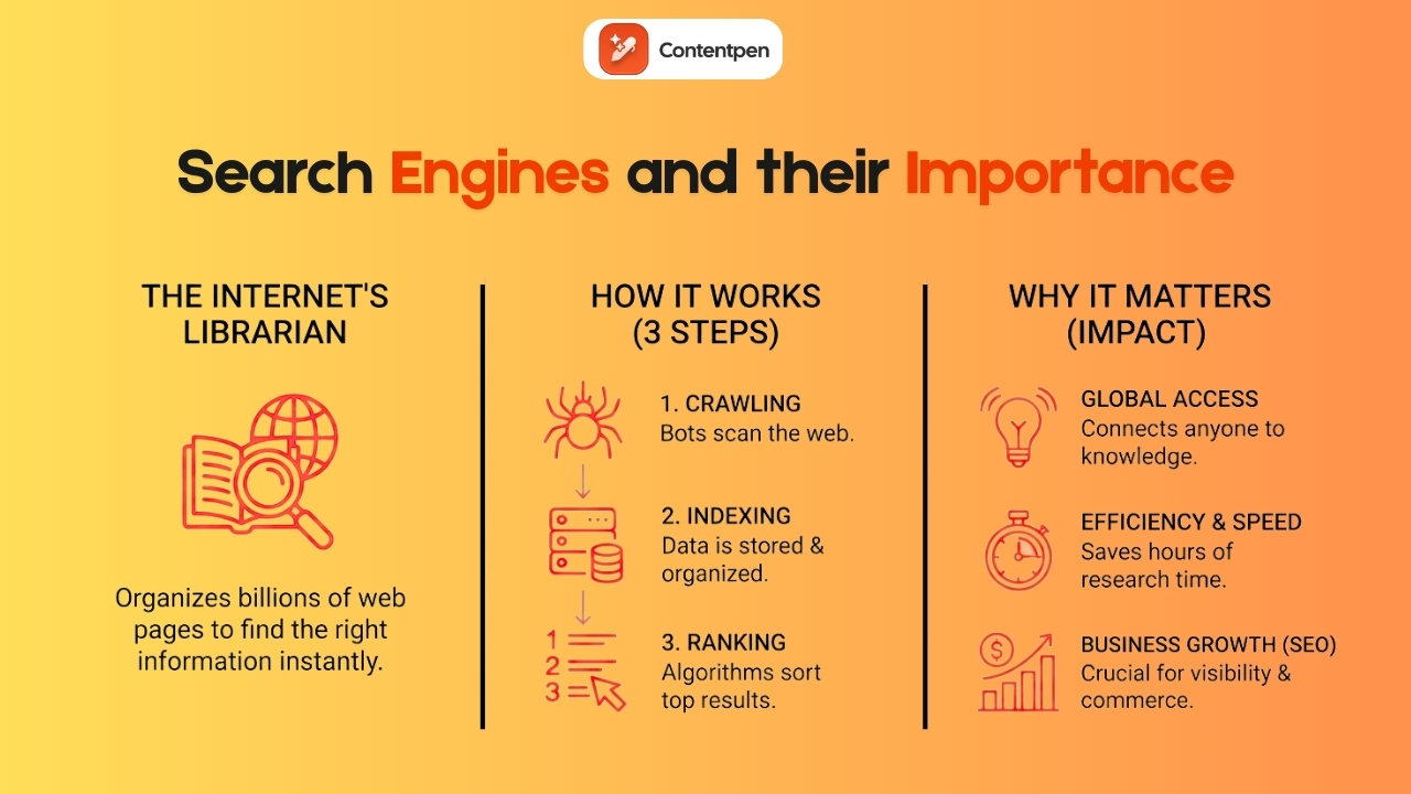 How search engine works diagram - Contentpen.ai