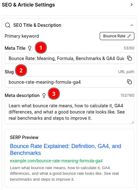 Metadata information - Contentpen.ai