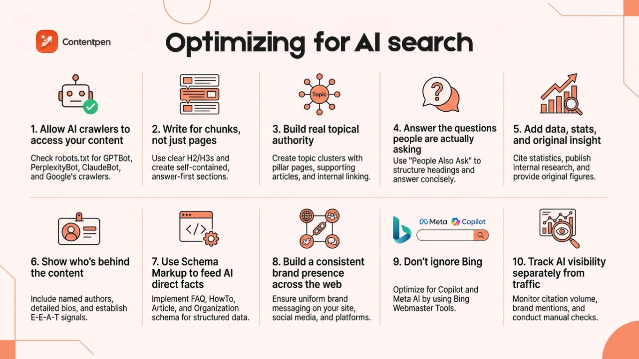 How to optimize content for AI search.