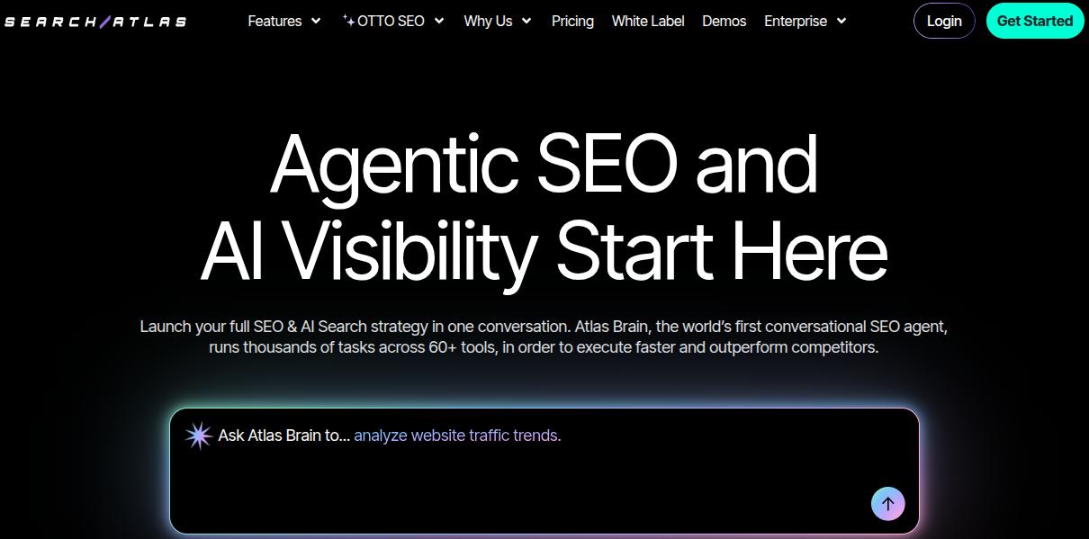 Search Atlas landing page.