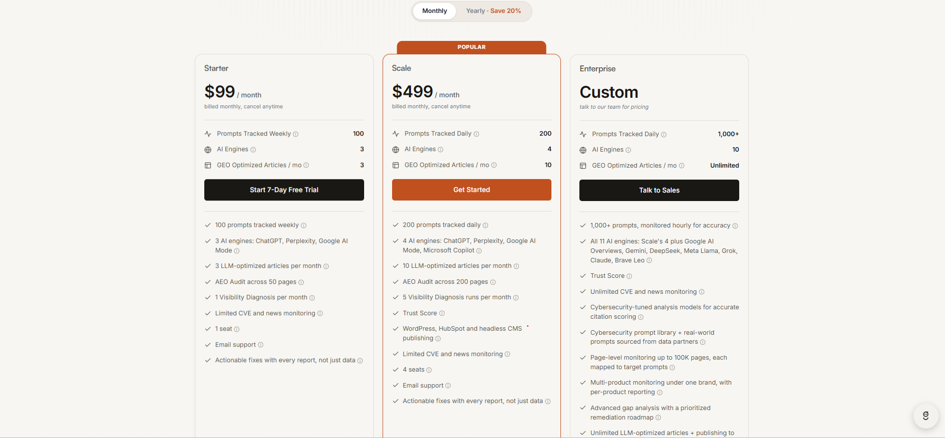 GrackerAI pricing details.
