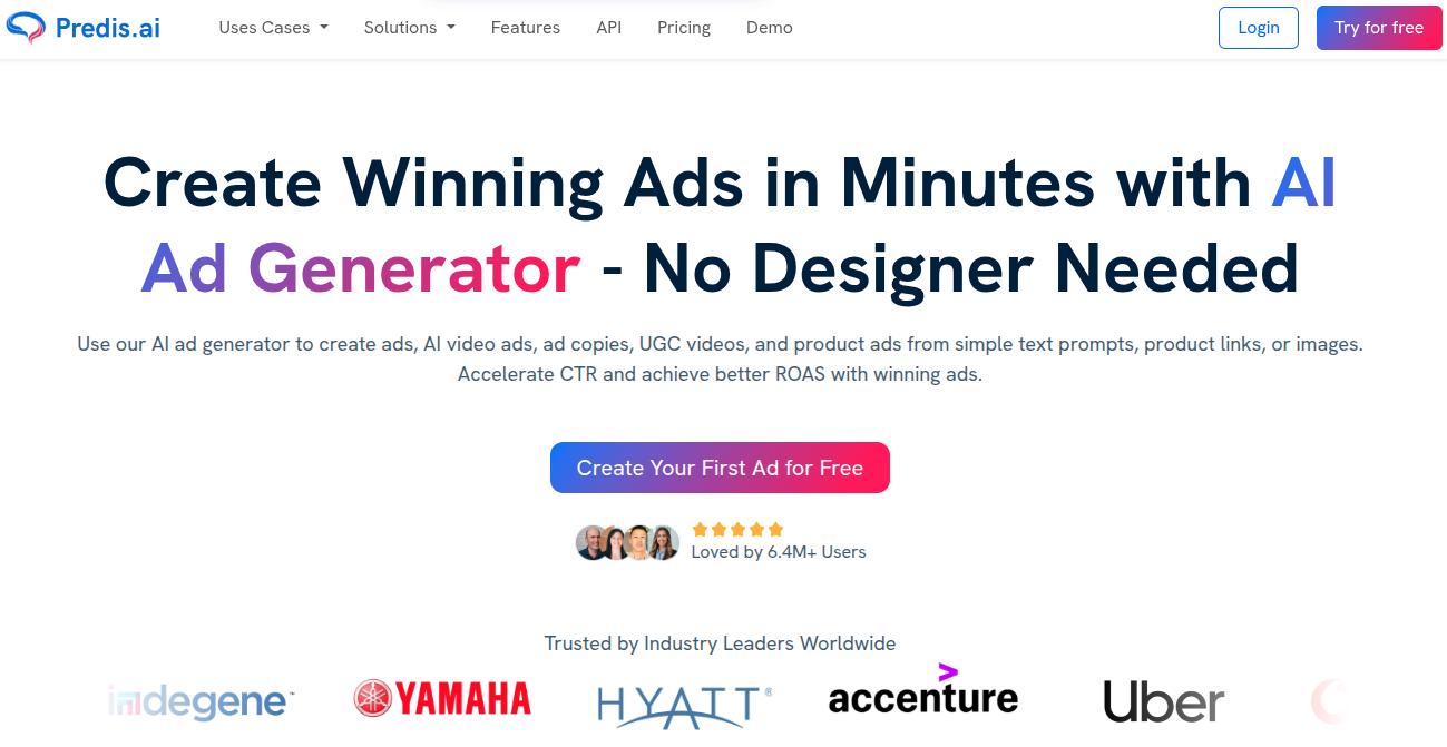 Predis.ai landing page.