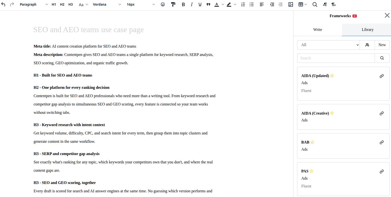 ClosersCopy writing interface - How to use ClosersCopy.