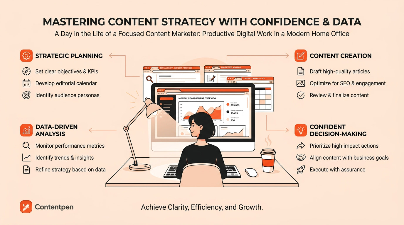 Content marketer evaluating different platforms.