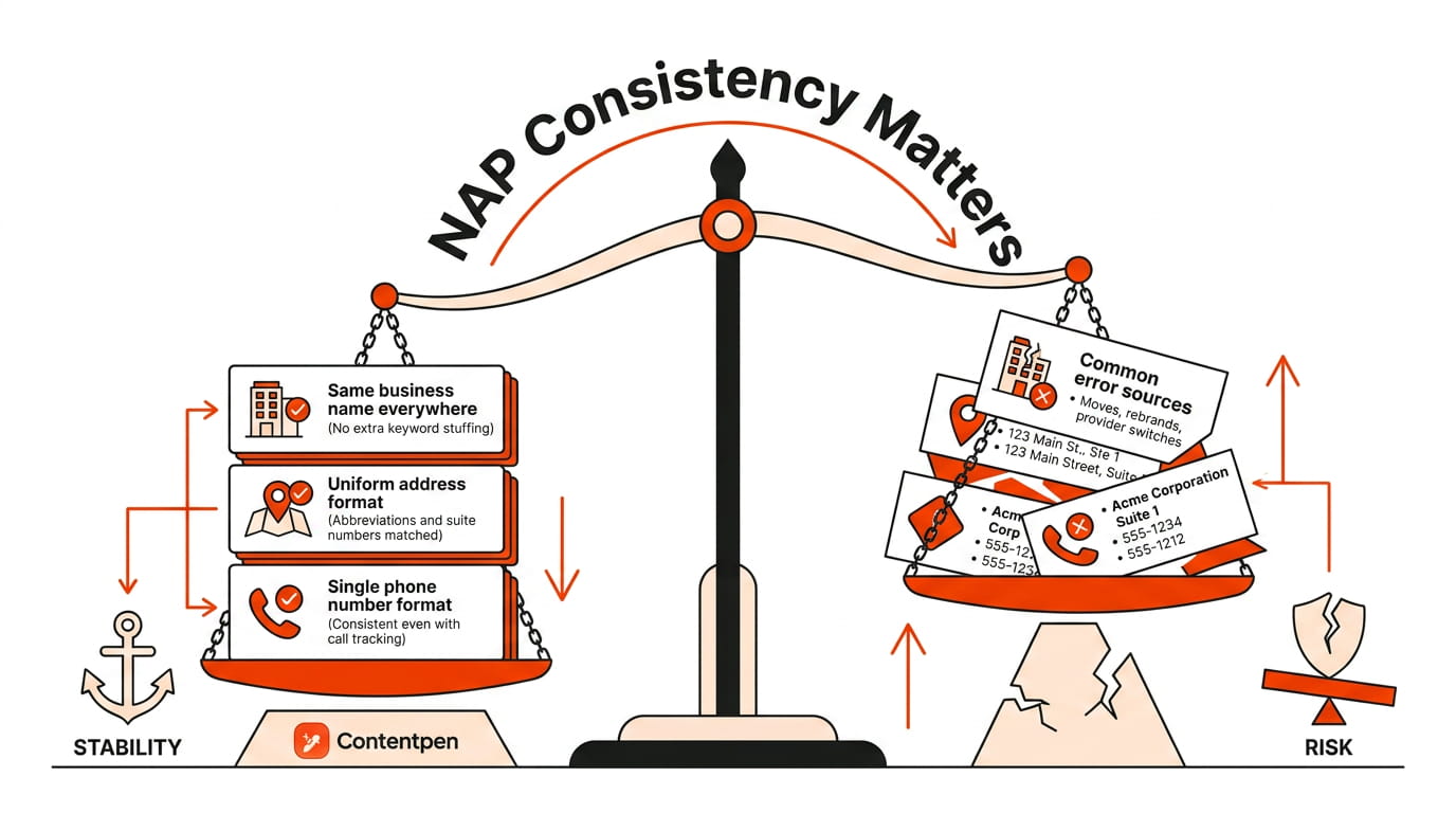 Why NAP consistency matters in local citations.