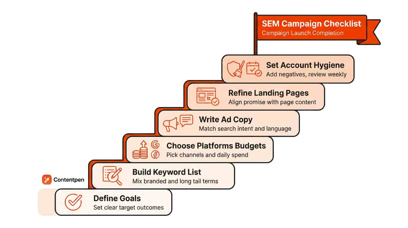 SEM campaign checklist.
