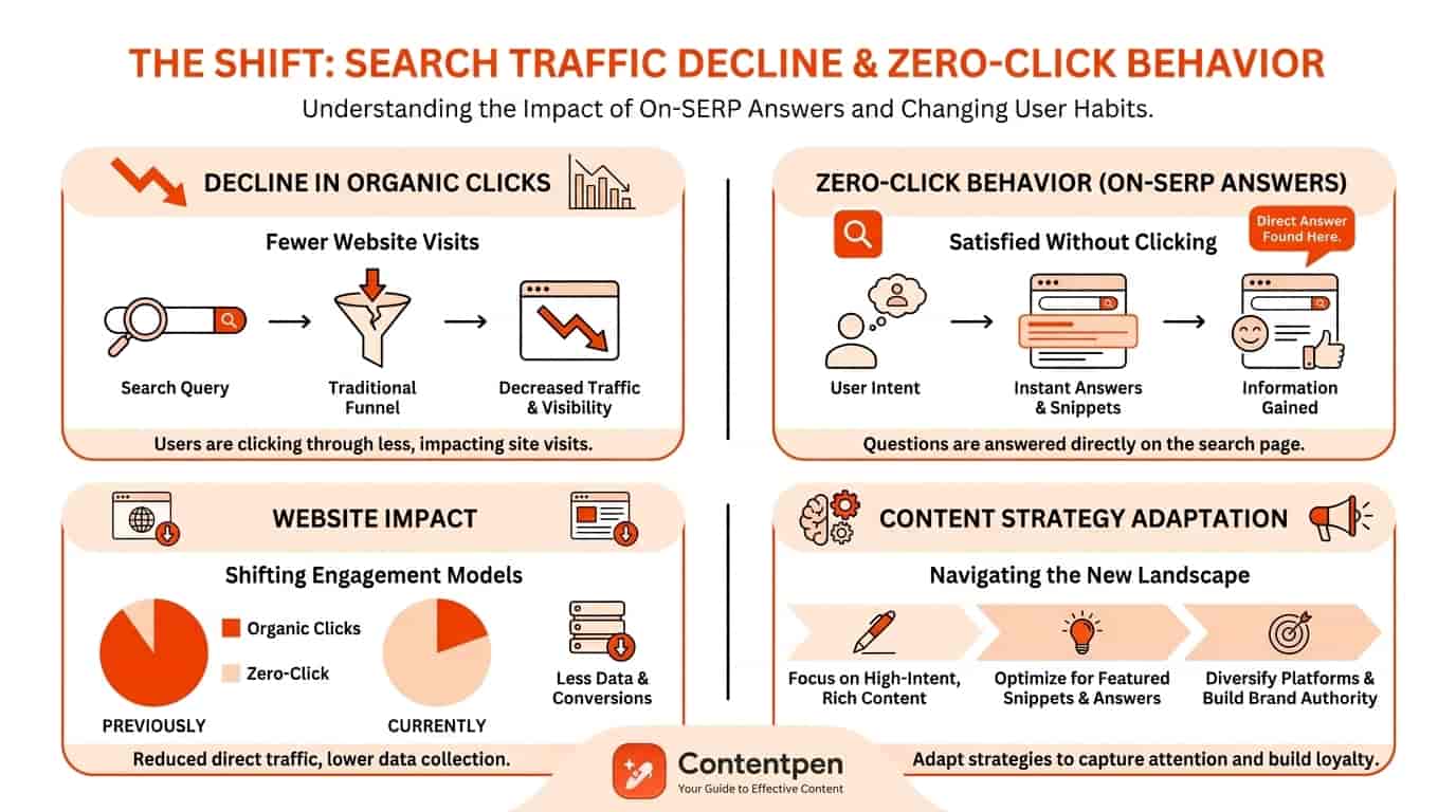 SEO traffic impact due to the rise of AI Overviews in 2026.