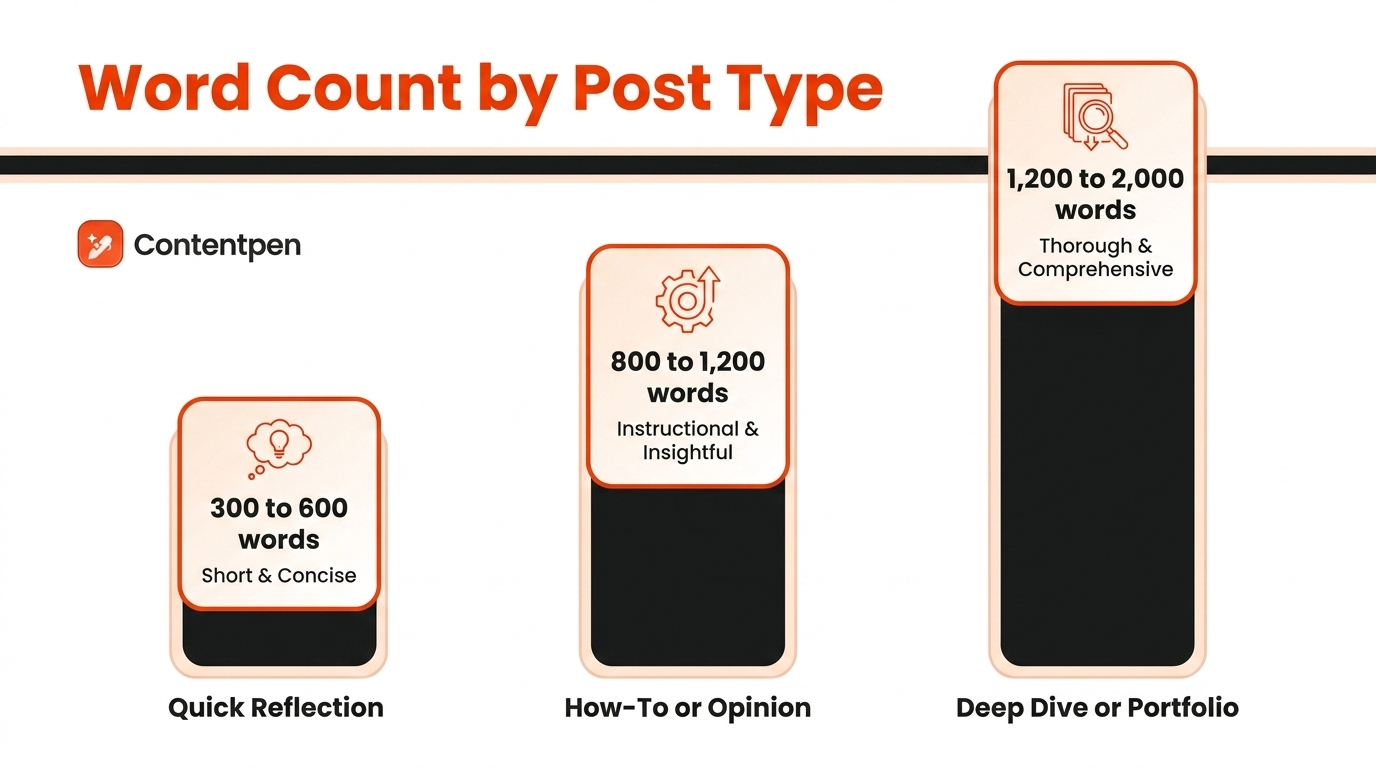 Word counts for blog post types.