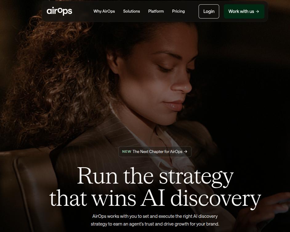 AirOps new landing page 2026.