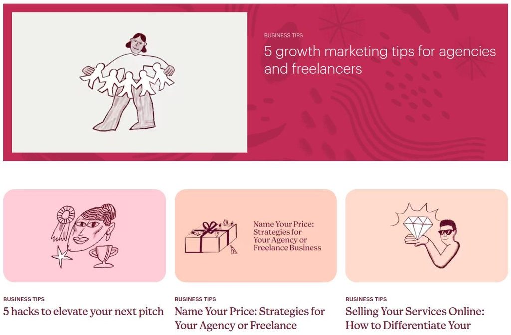 Mailchimp blog posts.