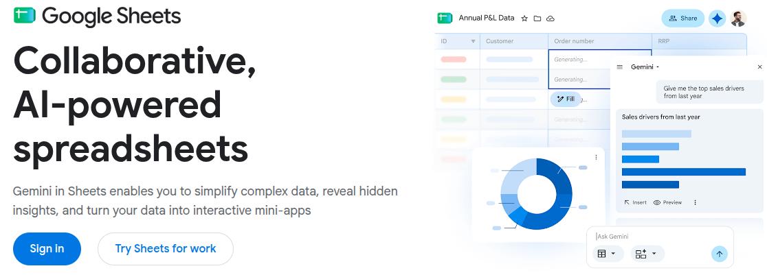 Google Sheets 2026.