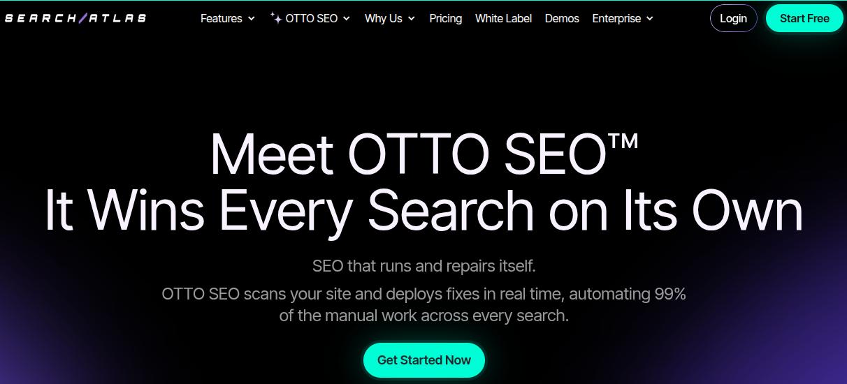 OTTO SEO by Search Atlas landing page.