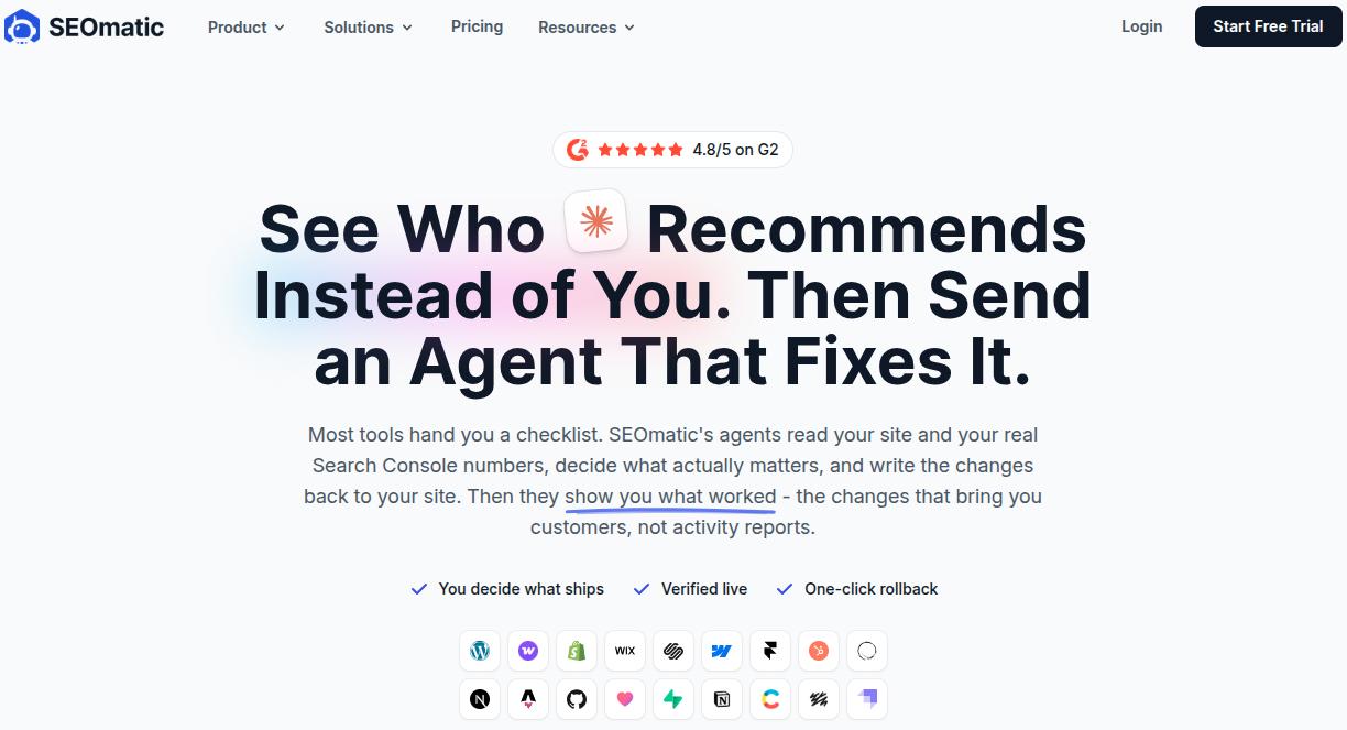 SEOmatic landing page.