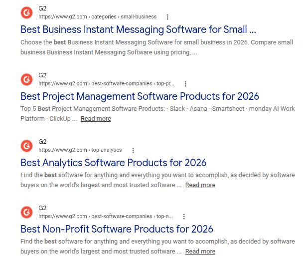 G2 pSEO example.